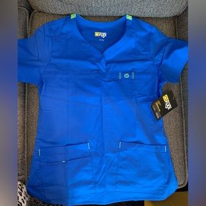 NWT WonderWink Scrub top in royal blue size S